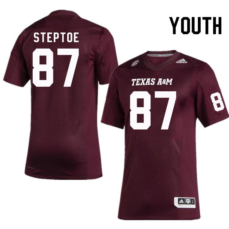 Youth #87 Keith Steptoe Texas A&M Aggies College Football Jerseys Stitched Sale-Maroon